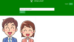 openclipart圖庫：Business man and woman - laughing-資源代表圖