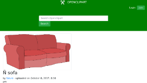 openclipart圖庫：Ñ sofa-資源代表圖