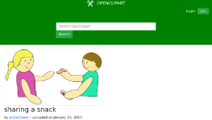 openclipart圖庫：sharing a snack-資源代表圖