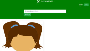 openclipart圖庫：Girl's Head 2-資源代表圖