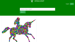 openclipart圖庫：Low Poly Prismatic Woman Riding Unicorn-資源代表圖