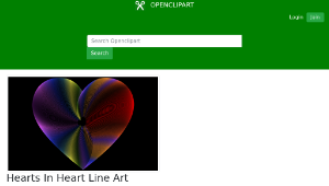 openclipart圖庫：Hearts In Heart Line Art Enhanced-資源代表圖