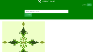 openclipart圖庫：Openclipart Pattern- Ornate Fish Tile-資源代表圖