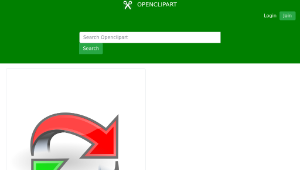 openclipart圖庫：Arrows green red loop