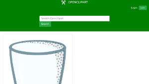 openclipart圖庫：water glass - coloured-資源代表圖