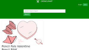 openclipart圖庫：Pencil Pals Valentine Pencil PINK