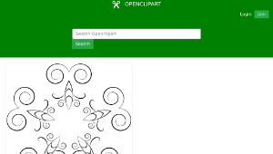 openclipart圖庫：Simple Floral Design 2