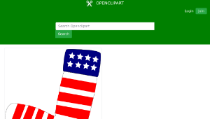 openclipart圖庫：Patriotic US Sock