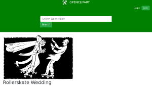 openclipart圖庫：Rollerskate Wedding縮圖