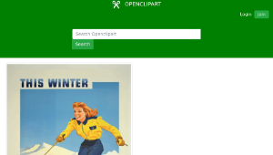 openclipart圖庫：Vintage Travel Poster Sun Valley Idaho-資源代表圖