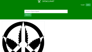 openclipart圖庫：Peace Marijuana-資源代表圖
