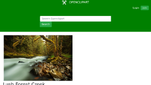 openclipart圖庫：Lush Forest Creek