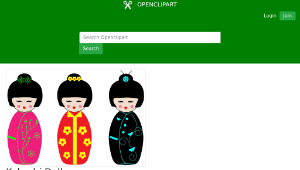 openclipart圖庫：Kokeshi Dolls縮圖