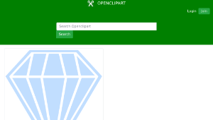 openclipart圖庫：Single Blue Diamond縮圖