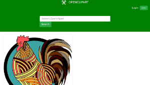 openclipart圖庫：Colorful Rooster-資源代表圖