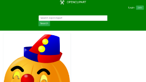 openclipart圖庫：Cown pumpkin縮圖