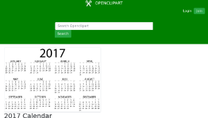 openclipart圖庫：2017 Calendar-資源代表圖