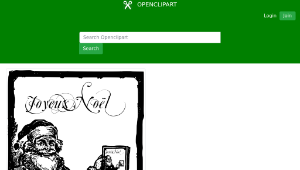 openclipart圖庫：Happy Santa - French-資源代表圖