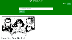 openclipart圖庫：Hear Say See No Evil People縮圖
