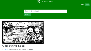 openclipart圖庫：Kids at the Lake-資源代表圖