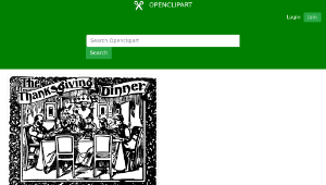 openclipart圖庫：Thanksgiving Dinner - Text