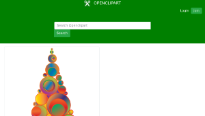 openclipart圖庫：Colorful Abstract Circles Christmas Tree 5縮圖