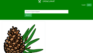 openclipart圖庫：conifer cone - coloured-資源代表圖