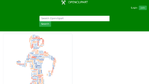 openclipart圖庫：Woman Running Word Cloud No Background