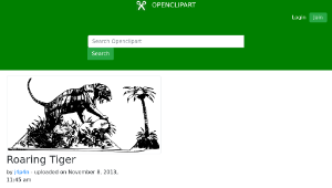 openclipart圖庫：Roaring Tiger縮圖