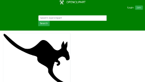 openclipart圖庫：Kangaroo 2縮圖