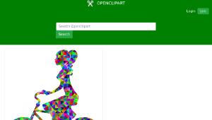 openclipart圖庫：Low Poly Prismatic Girl On Bike-資源代表圖