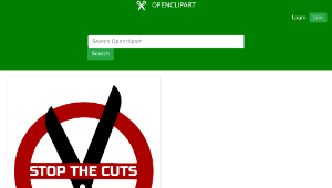 openclipart圖庫：Stop the Cuts - No Cuts!縮圖