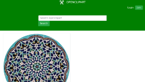 openclipart圖庫：Geometric Islamic Tile Work-資源代表圖