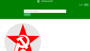 openclipart圖庫：Hammer and Sickle in Star and Circle縮圖