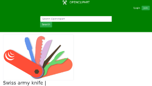 openclipart圖庫：Swiss army knife | Schweizer Taschenmesser縮圖