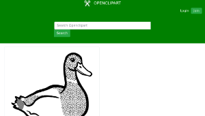 openclipart圖庫：duck - lineart-資源代表圖