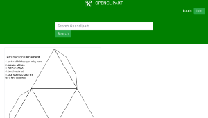 openclipart圖庫：blank tetrahedron ornament-資源代表圖