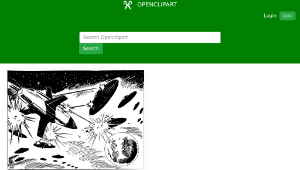 openclipart圖庫：Scifi Space Battle and UFOs-資源代表圖