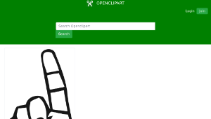 openclipart圖庫：Deaf Alphabet D-資源代表圖