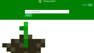 openclipart圖庫：Pixel Growing Plant-資源代表圖