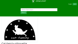 openclipart圖庫：Cat-family-silhouette-資源代表圖