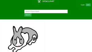 openclipart圖庫：rabbit is sitting at the ground-資源代表圖