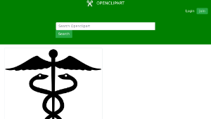 openclipart圖庫：Caduceus Silhouette-資源代表圖