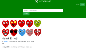 openclipart圖庫：Heart Emoji-資源代表圖