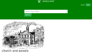 openclipart圖庫：church and people-資源代表圖