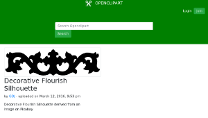 openclipart圖庫：Decorative Flourish Silhouette