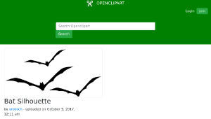 openclipart圖庫：Bat Silhouette-資源代表圖