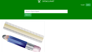 openclipart圖庫：Ruler And Pencil縮圖