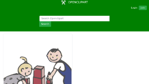 openclipart圖庫：Kids Play With Tower  (Animation SMIL Loop)