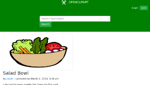 openclipart圖庫：Salad Bowl-資源代表圖